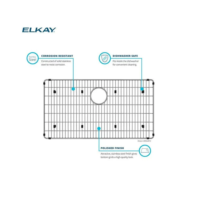 12-7/16"L x 8-7/8"W Stainless Steel Bottom Grid for Small Sinks