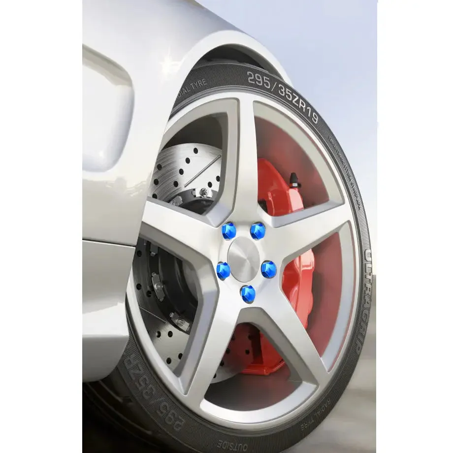 19mm - Plastic Wheel Nut Protective Covers (Blue)