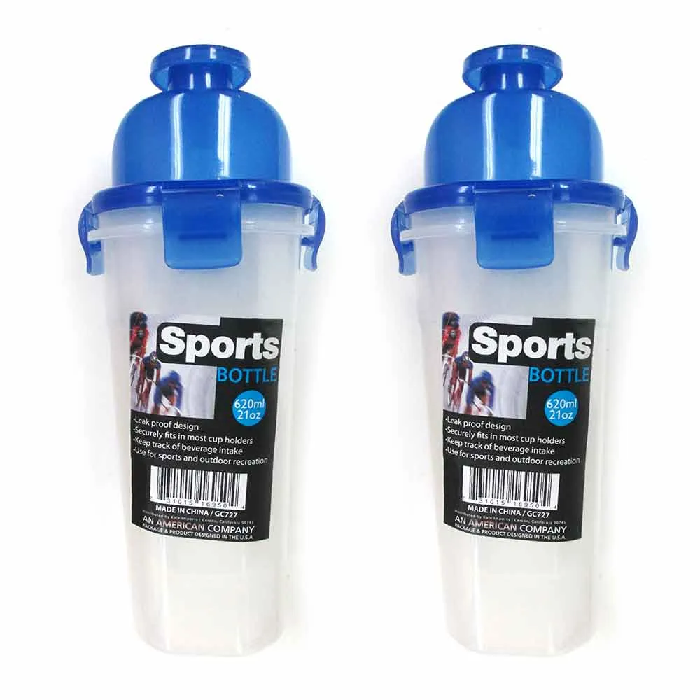 2 Portable Sport Water Bottle 21Oz Outdoor Travel Bicycle Bike Cycling Drink Jug