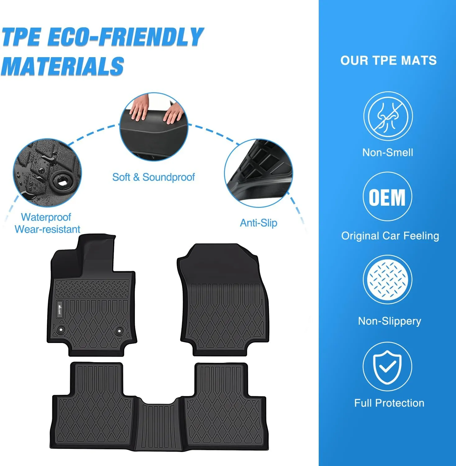 2019-2025 Toyota RAV4 Hybrid Prime TPE Floor Mats