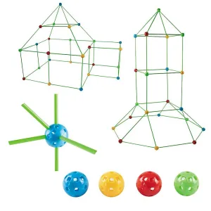217pcs Durable 3D Kids Construction Fort Building Kit Toys