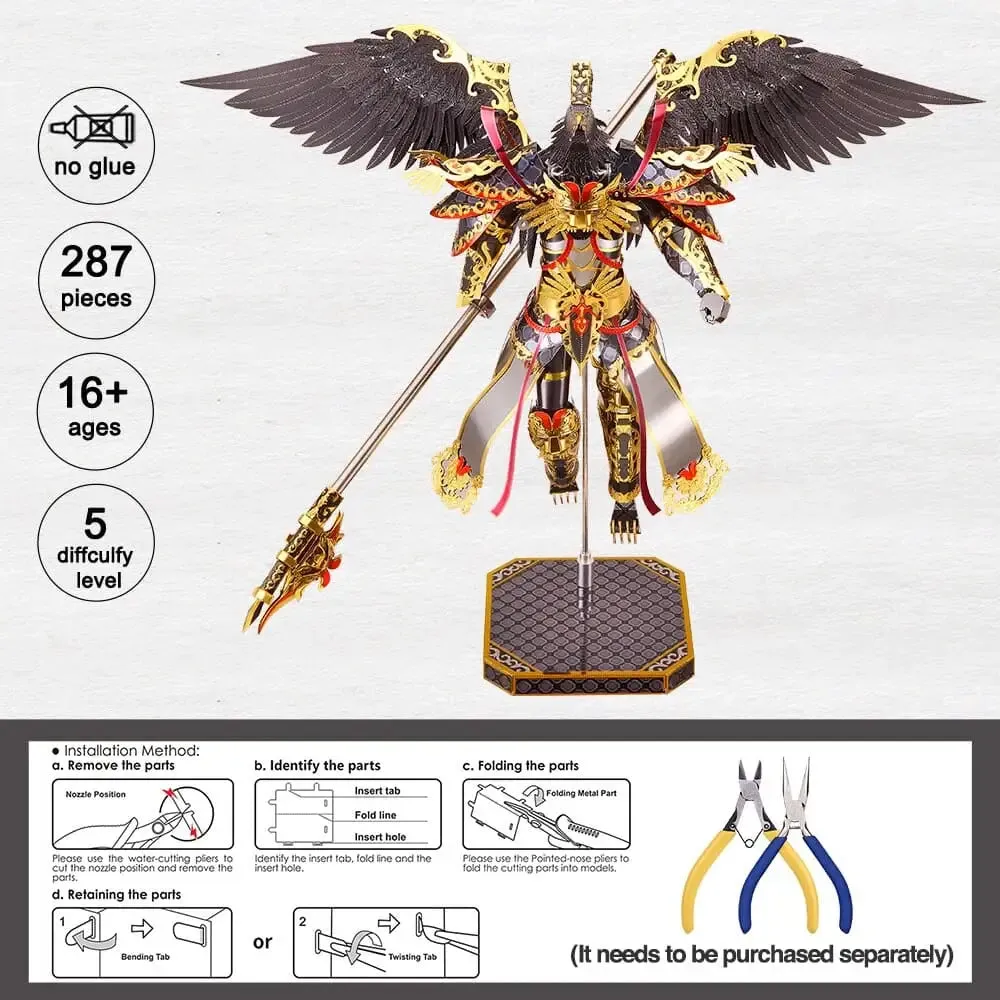 3d Metal Puzzle Garuda Assembly Model Kits Jigsaw Kids Diy Toys Brainteaser Home Decoration