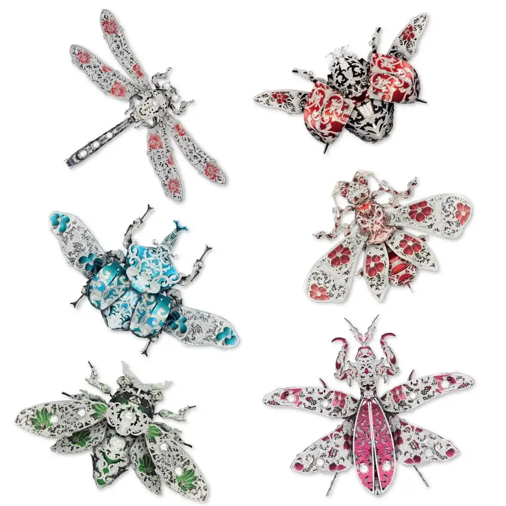 3d Metal Puzzle Insect Brooch Accessories Model Kits for Teens Diy Jigsaw Toys Brain Teaser
