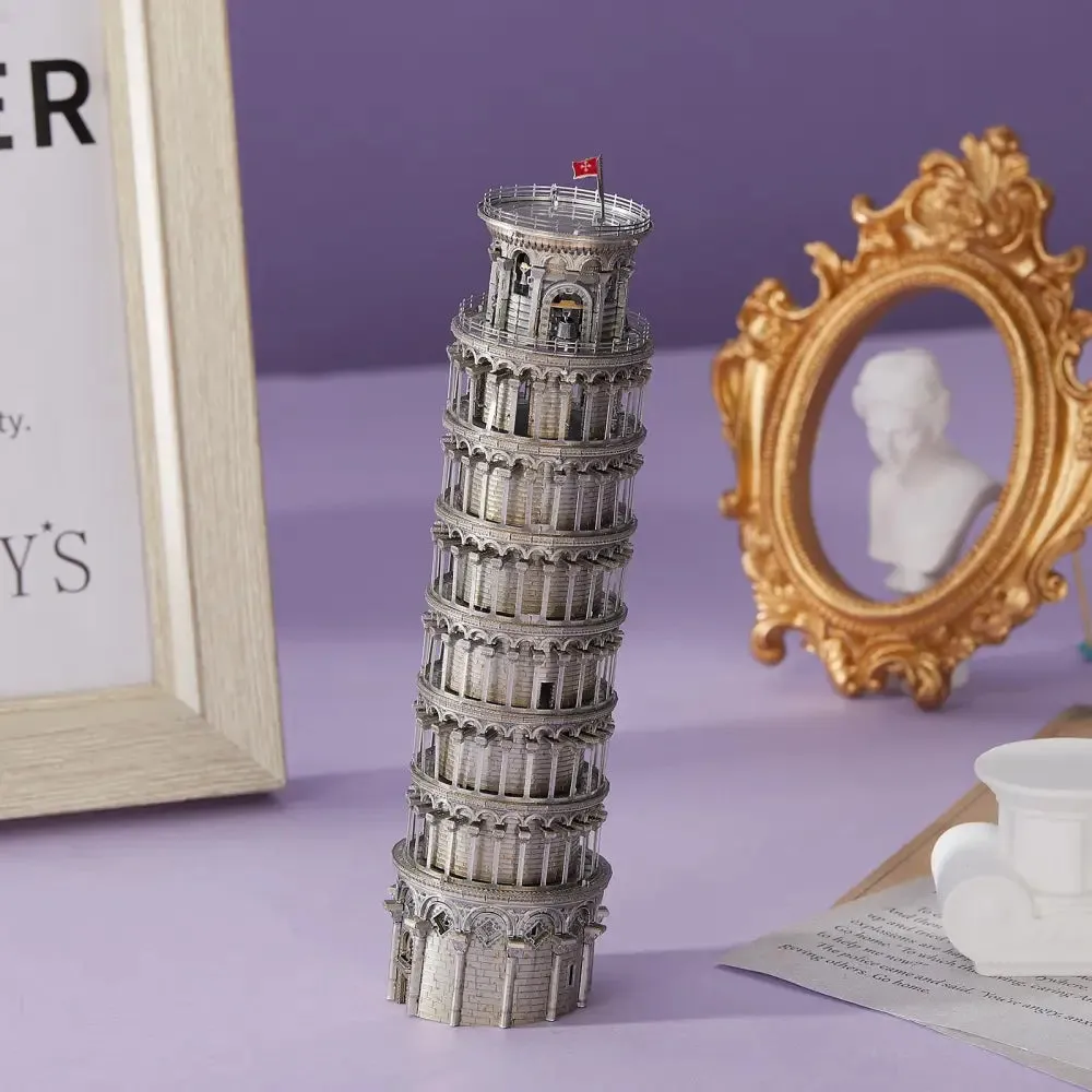 3d Metal Puzzle-leaning Tower of Pisa Model Building Kit Jigsaw Diy Toys for Adult