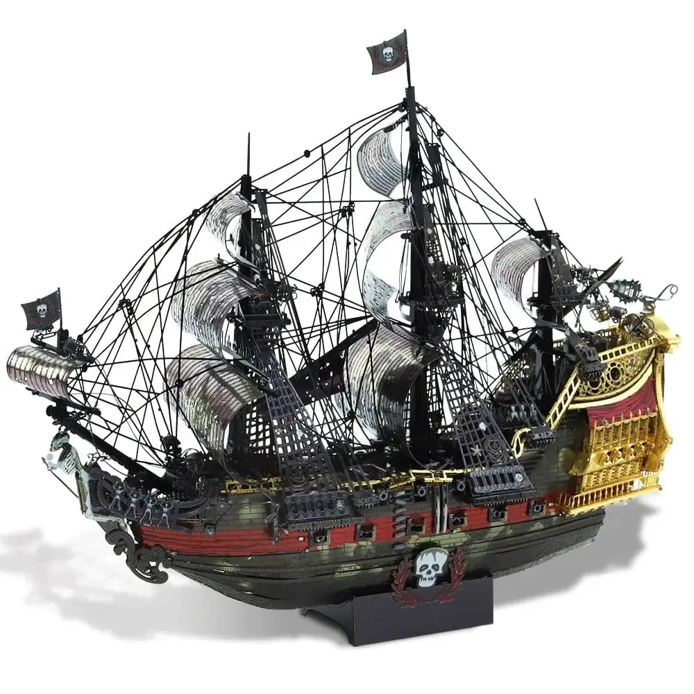 3d Metal Puzzle the Queen Anne's Revenge Jigsaw Pirate Ship Diy Model Building Kits Toys for Teens Brain Teaser