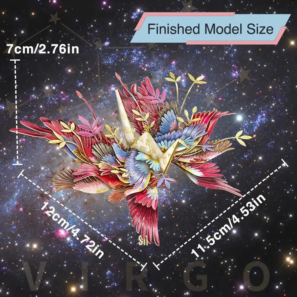 3d Metal Puzzle Virgo Assembly Model Kits Constellation Jigsaw Diy Toys for Adult Brain Teaser Gifts for Teens