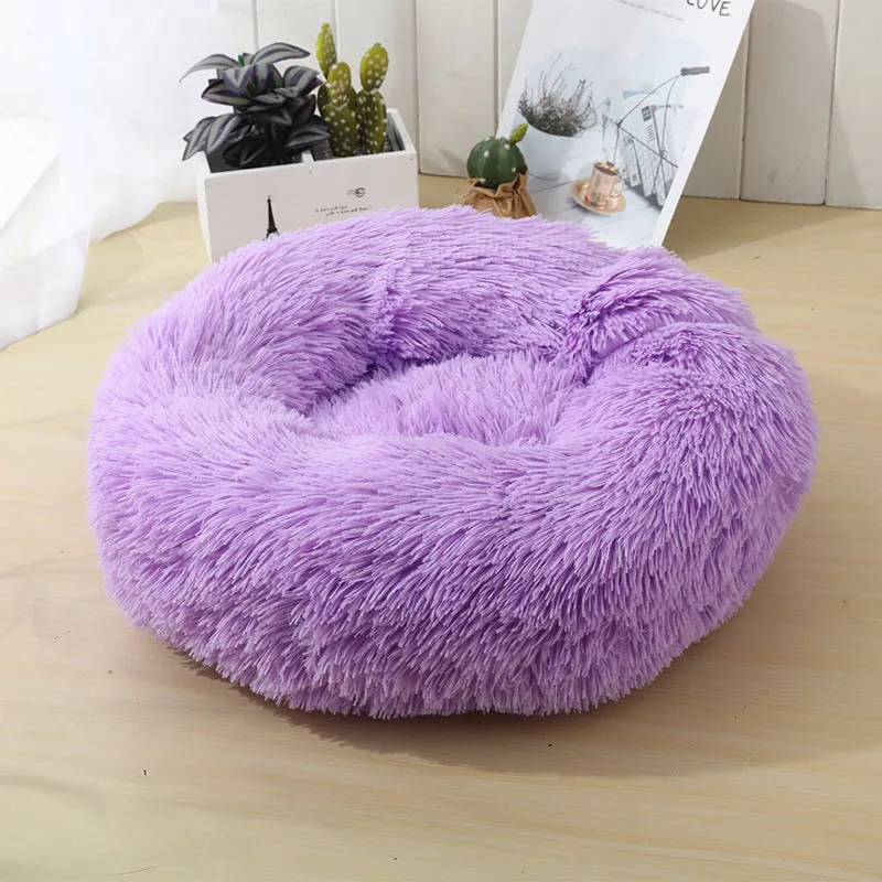 40*40cm round plush pet nest  nest warm pet products dog bed pet bed pet mat nest warm winter Christmas pet gift