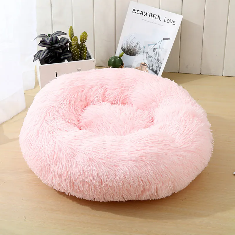 40*40cm round plush pet nest  nest warm pet products dog bed pet bed pet mat nest warm winter Christmas pet gift