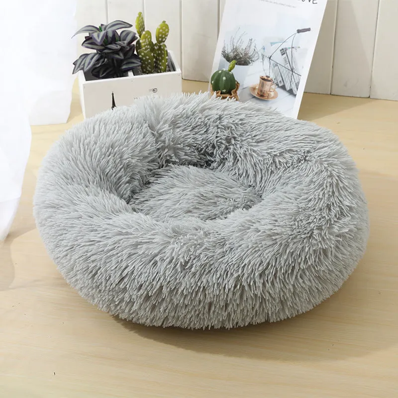 40*40cm round plush pet nest  nest warm pet products dog bed pet bed pet mat nest warm winter Christmas pet gift