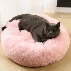 40*40cm round plush pet nest  nest warm pet products dog bed pet bed pet mat nest warm winter Christmas pet gift