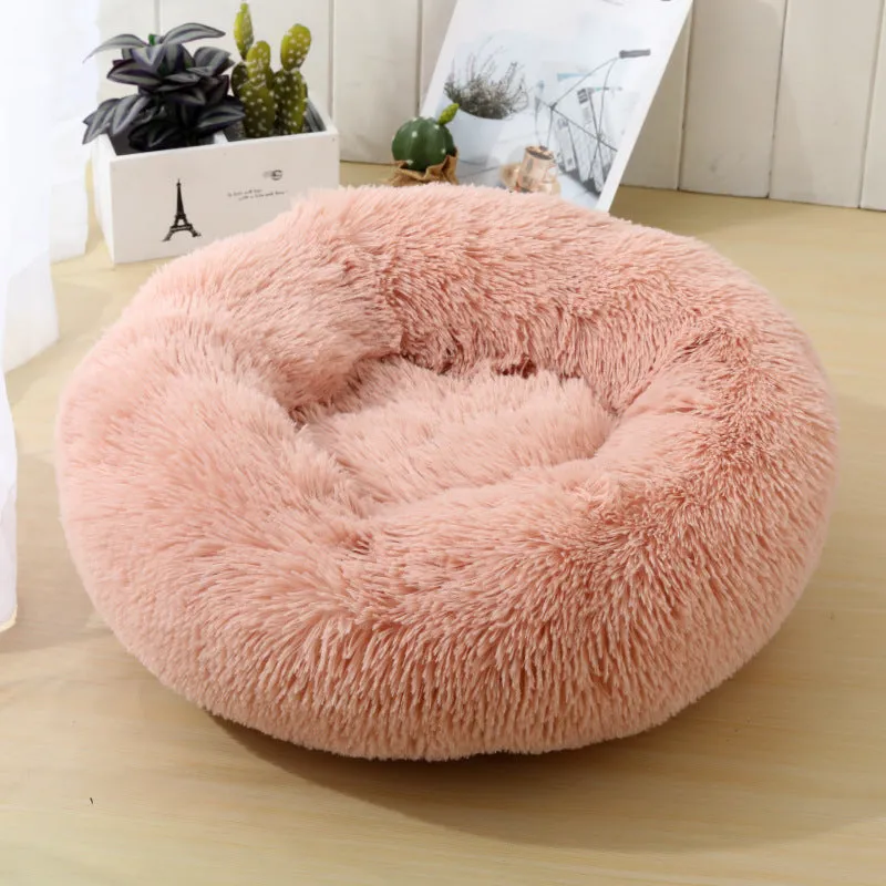 40*40cm round plush pet nest  nest warm pet products dog bed pet bed pet mat nest warm winter Christmas pet gift