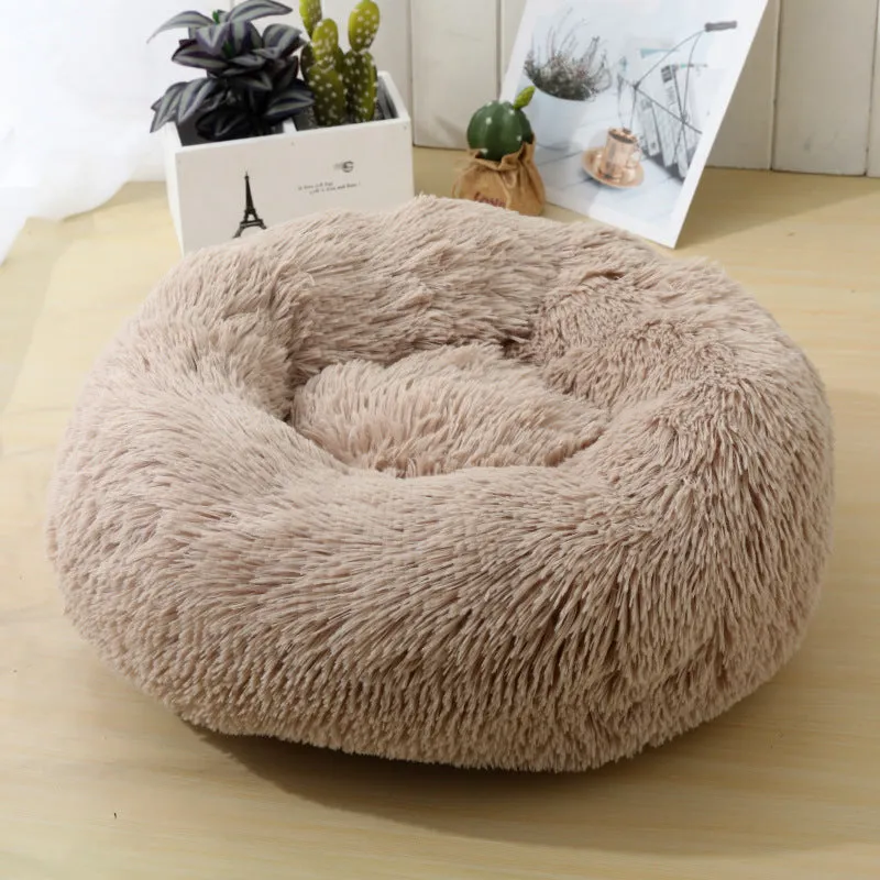 40*40cm round plush pet nest  nest warm pet products dog bed pet bed pet mat nest warm winter Christmas pet gift