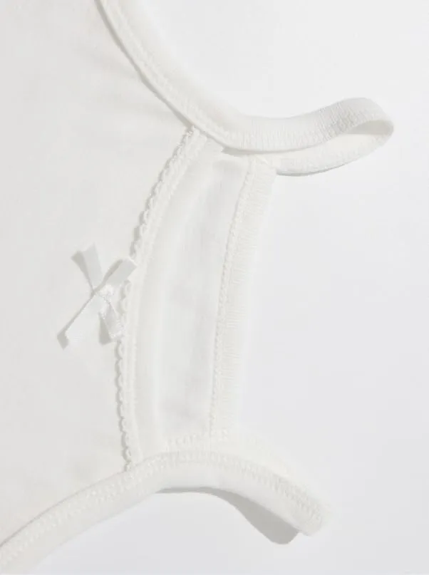 5Pcs Girls Camisole 2-13 Years White Basic Tank Sports Tops Multi-Pack Underwear