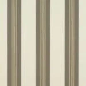 9 x 9 inch Home Decor Fabric Swatch - Sunbrella Awnings and Marines Stripes 46" Taupe Tailored Bar Stripe