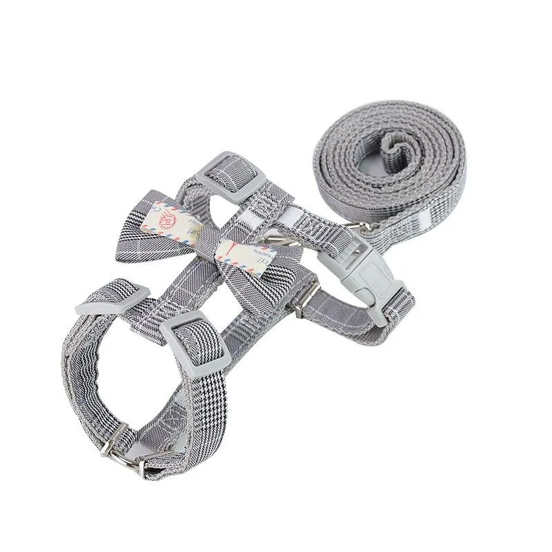 Adjustable Anti Breakaway Cat Leash With Bow Knot