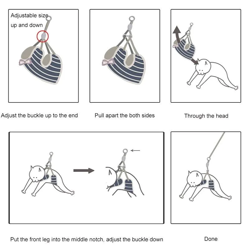 Adjustable Cat Leash Bow Vest Type