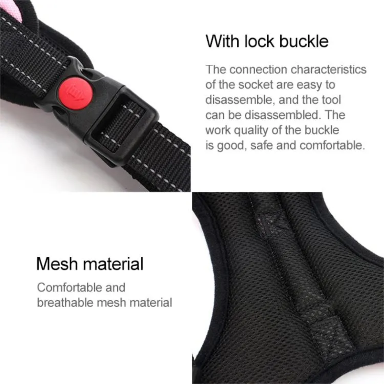 Adjustable Chest Strap For Dogs Size L Black