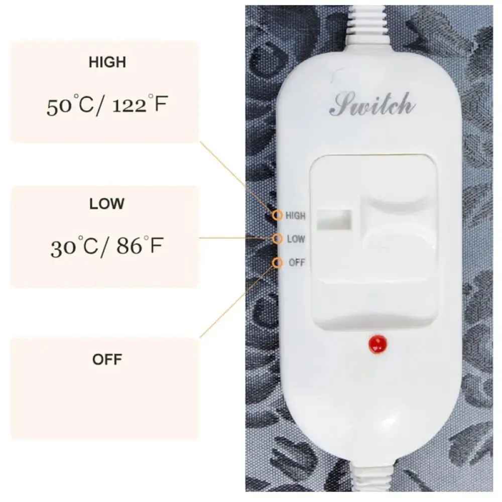 Adjustable Electric Warm Power-off Protection Waterproof Bite-resistant Heating Mat for Dogs & Cats