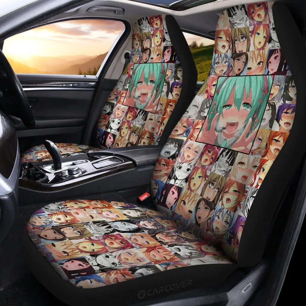 Ahegao Miku Car Seat Covers Custom Car Interior Accessories