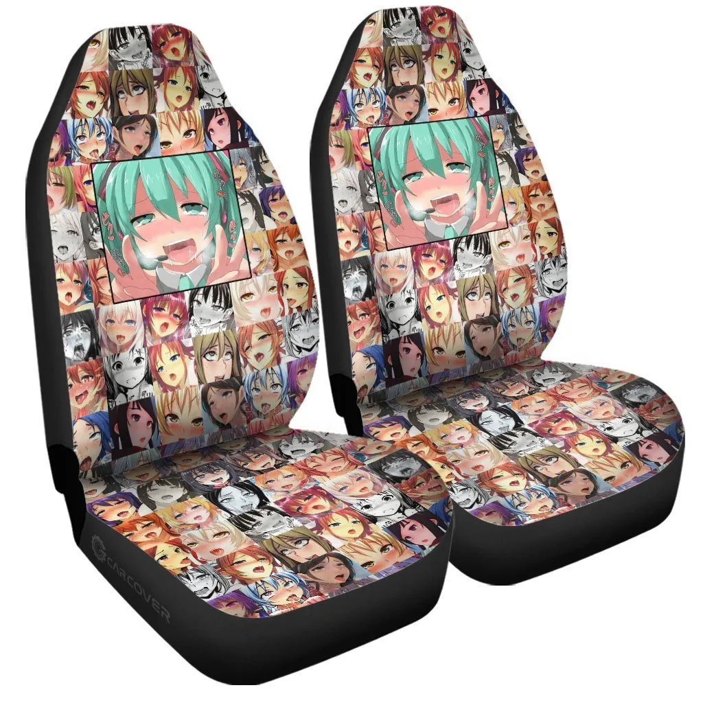 Ahegao Miku Car Seat Covers Custom Car Interior Accessories
