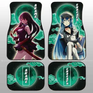 Akame And Esdeath Car Floor Mats Custom Akame Ga Kill Anime