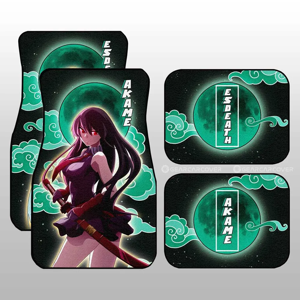 Akame And Esdeath Car Floor Mats Custom Akame Ga Kill Anime