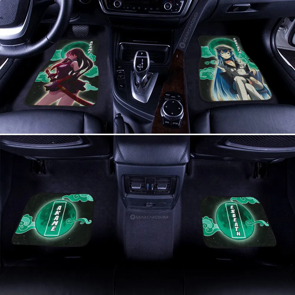 Akame And Esdeath Car Floor Mats Custom Akame Ga Kill Anime