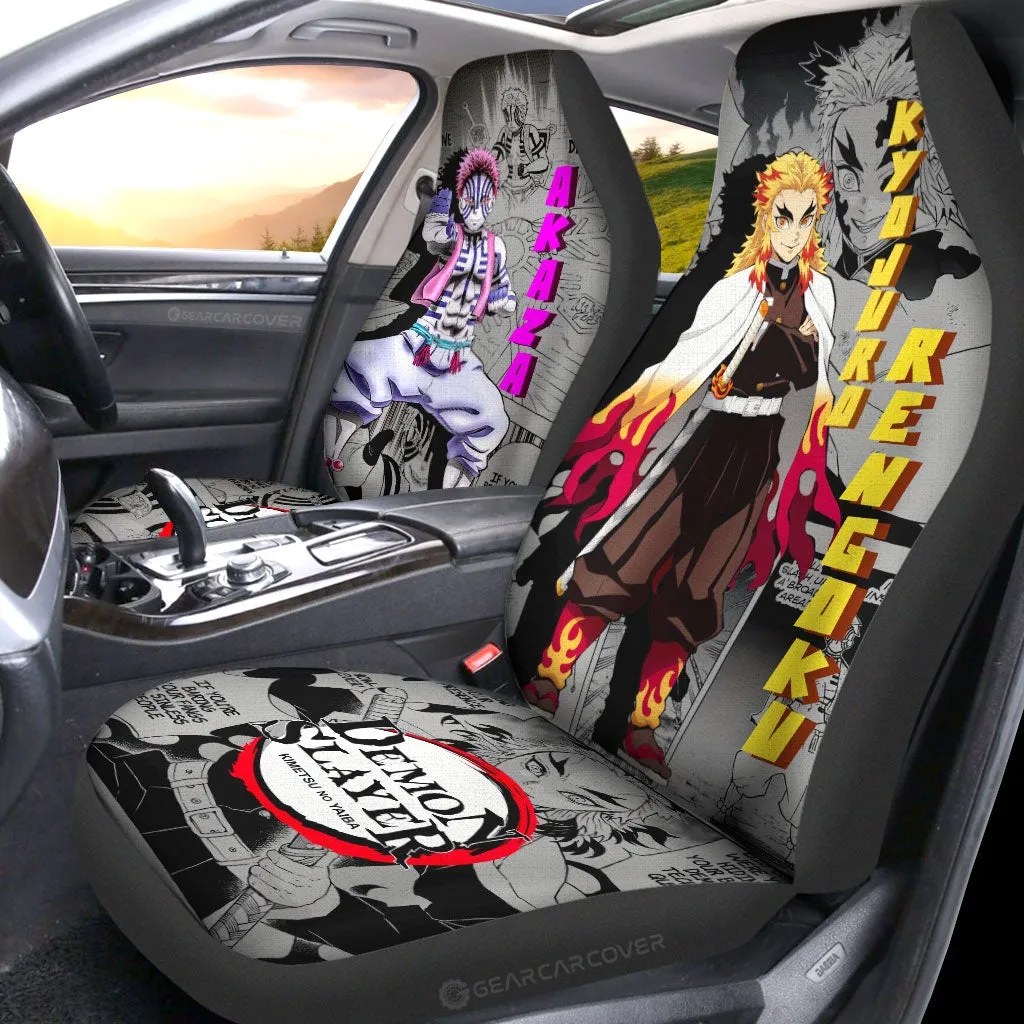 Akaza And Rengoku Car Seat Covers Custom Demon Slayer Anime Mix Mangas
