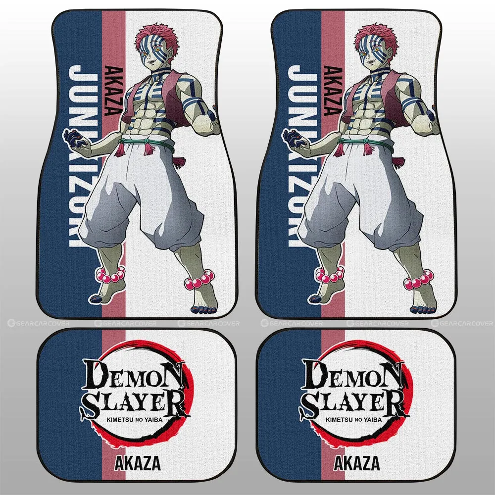 Akaza Car Floor Mats Custom Demon Slayer Car Accessories For Anime Fans