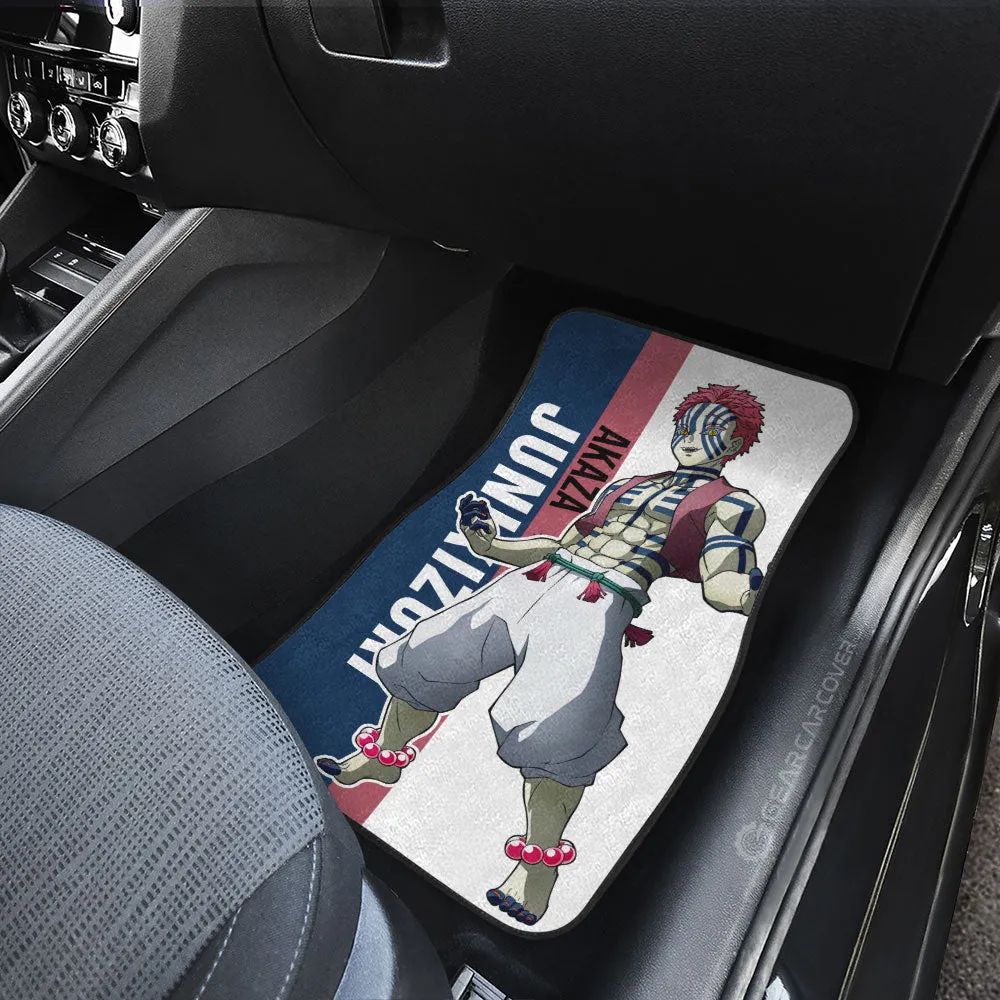 Akaza Car Floor Mats Custom Demon Slayer Car Accessories For Anime Fans