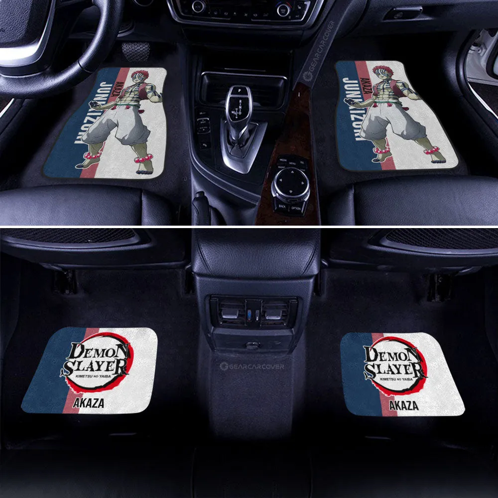 Akaza Car Floor Mats Custom Demon Slayer Car Accessories For Anime Fans