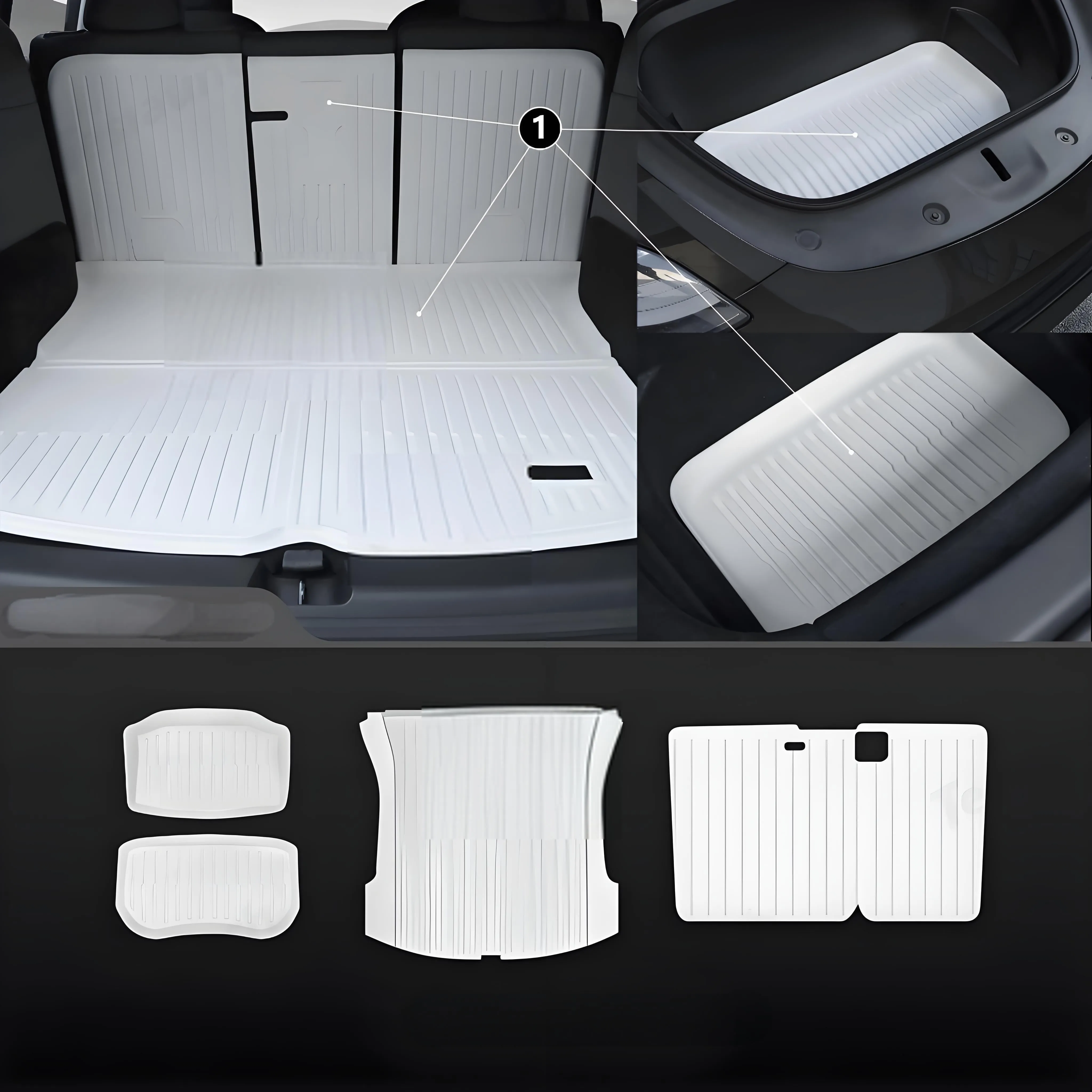 All Weather TPE Front Rear Trunk Mat for Tesla Model 3/Y