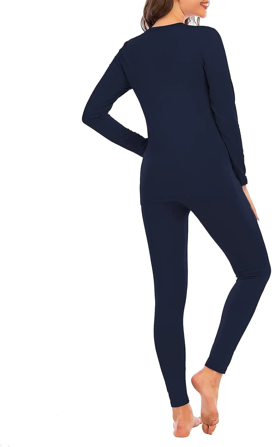 American Trends Womens Thermal Underwear Set Long Johns Base Layer Fleece Lined Top and Bottom Thermals Sets Loungewear