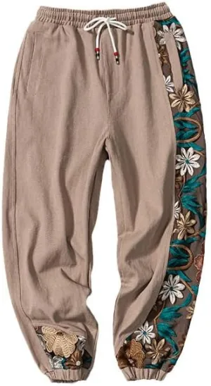 Aoleaky Spring Autumn Embroidery Patchwork Harem Trousers, Casual Pants, Harajuku Joggers