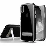 Apple iPhone XS Gel Case With Stand - Clear/Black