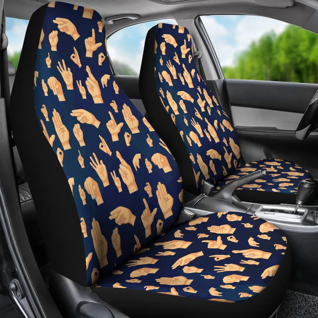 ASL Alphabet Car Seat Covers