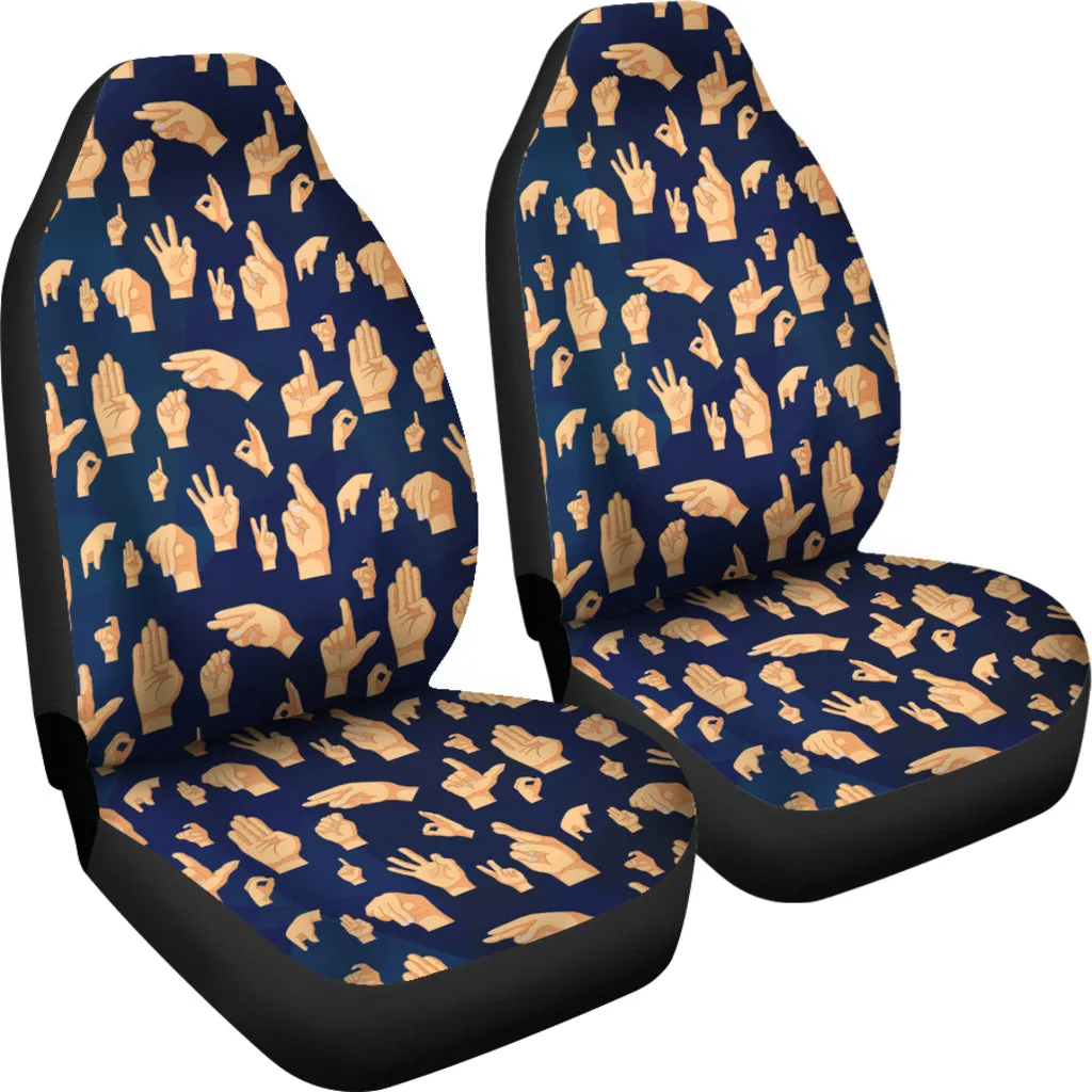 ASL Alphabet Car Seat Covers