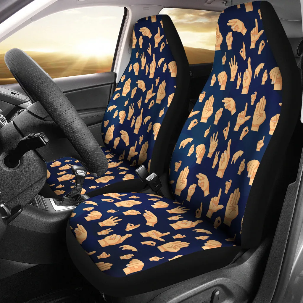 ASL Alphabet Car Seat Covers