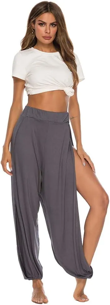 AvaCostume High Slit Harem Pants Women Hippie Harem Pants Trousers