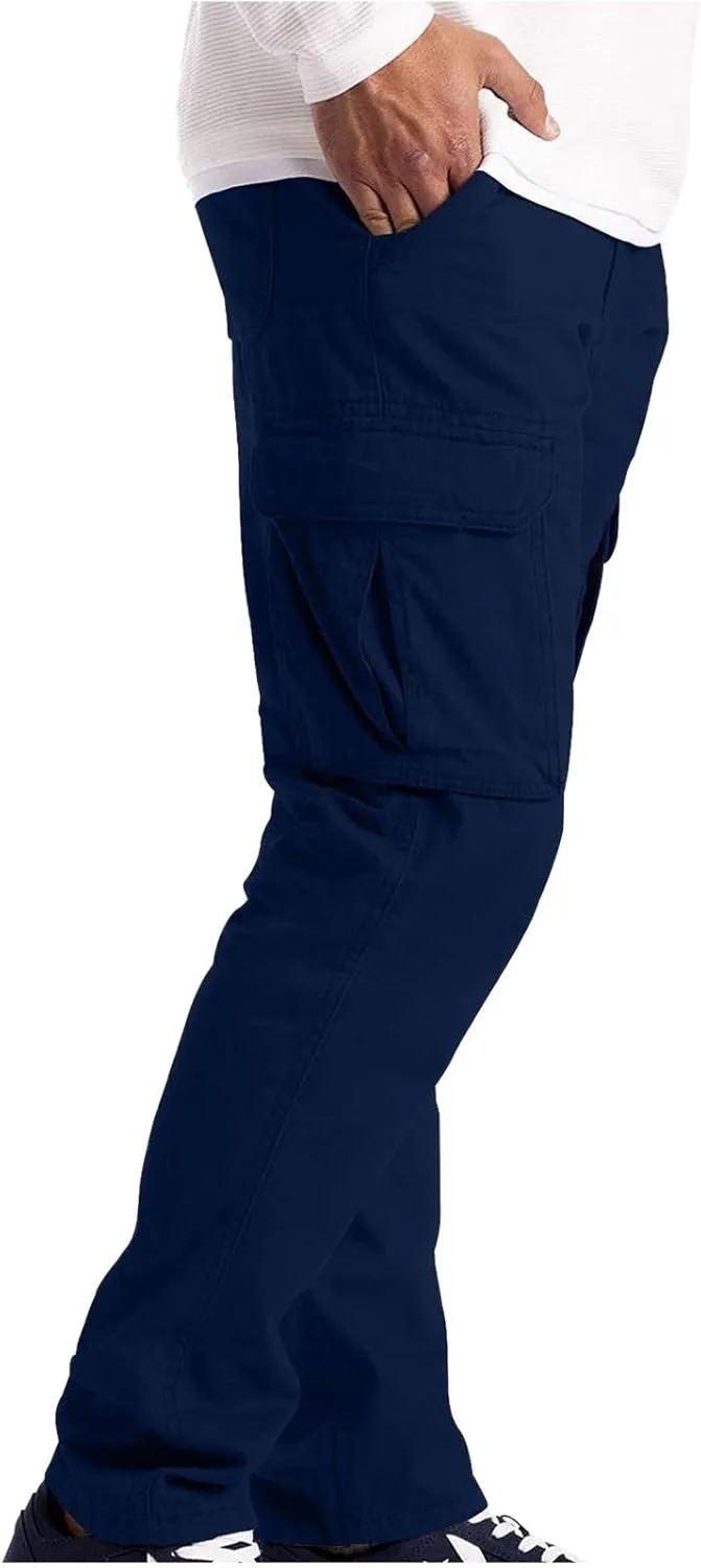 BADHUB Men's Cargo Pants Muti-Pockets Jogger Work Chino Slim Fit Casual Pants Hiking Workout Gogging Sweatpants Trousers