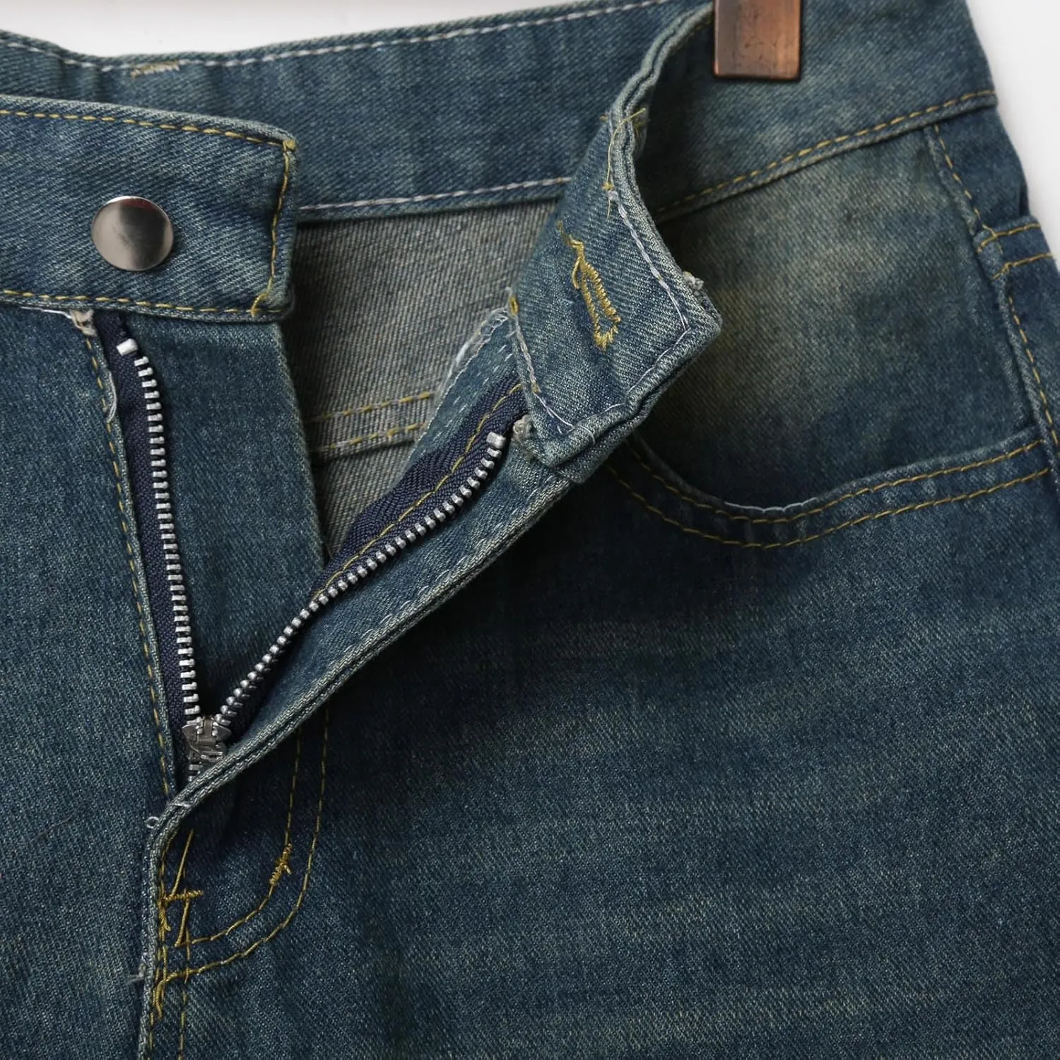 Baggy Jean Shorts for Men Jorts Casual Loose Fit Long Denim Shorts Wide Leg Y2K Hip Hop Trendy Outfits