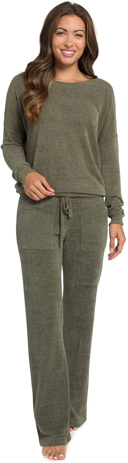 Barefoot Dreams CozyChic Ultra Lite Slouchy Pullover for Women, Ultra Soft Long Sleeve, Crew Neck Pullover