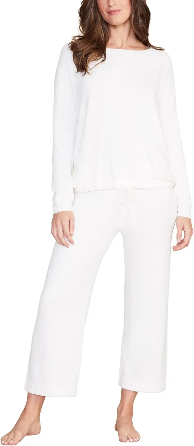 Barefoot Dreams CozyChic Ultra Lite Slouchy Pullover for Women, Ultra Soft Long Sleeve, Crew Neck Pullover