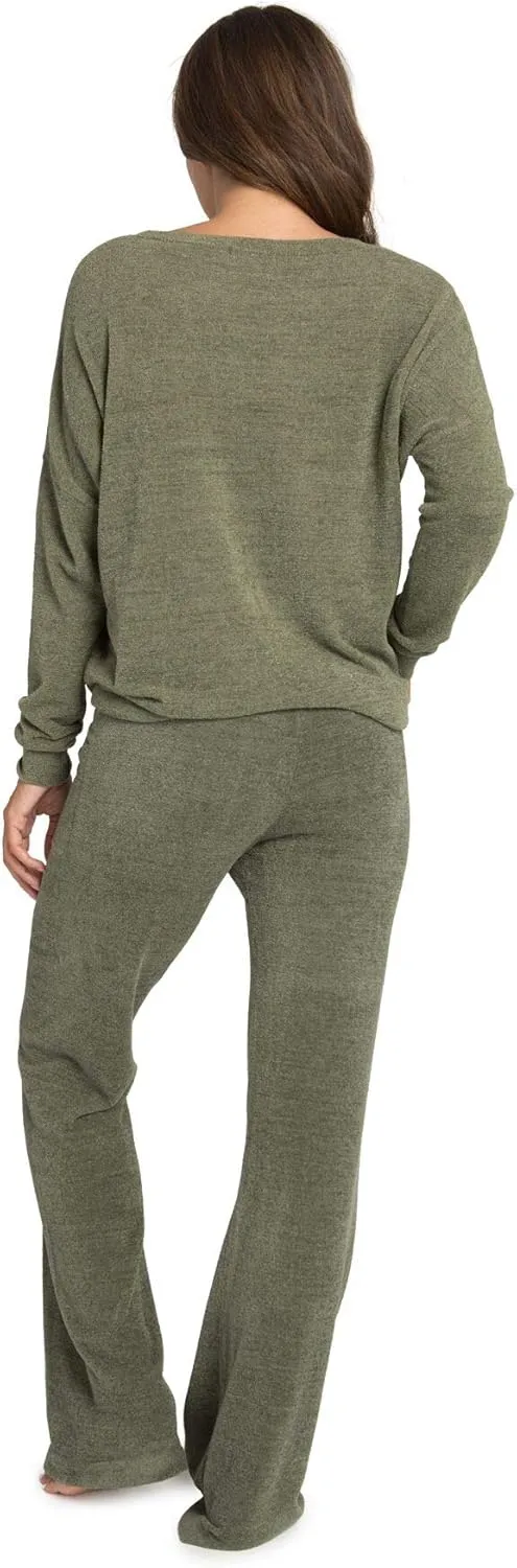 Barefoot Dreams CozyChic Ultra Lite Slouchy Pullover for Women, Ultra Soft Long Sleeve, Crew Neck Pullover