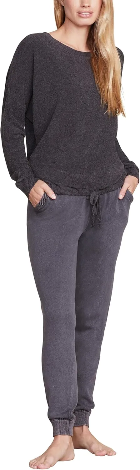 Barefoot Dreams CozyChic Ultra Lite Slouchy Pullover for Women, Ultra Soft Long Sleeve, Crew Neck Pullover