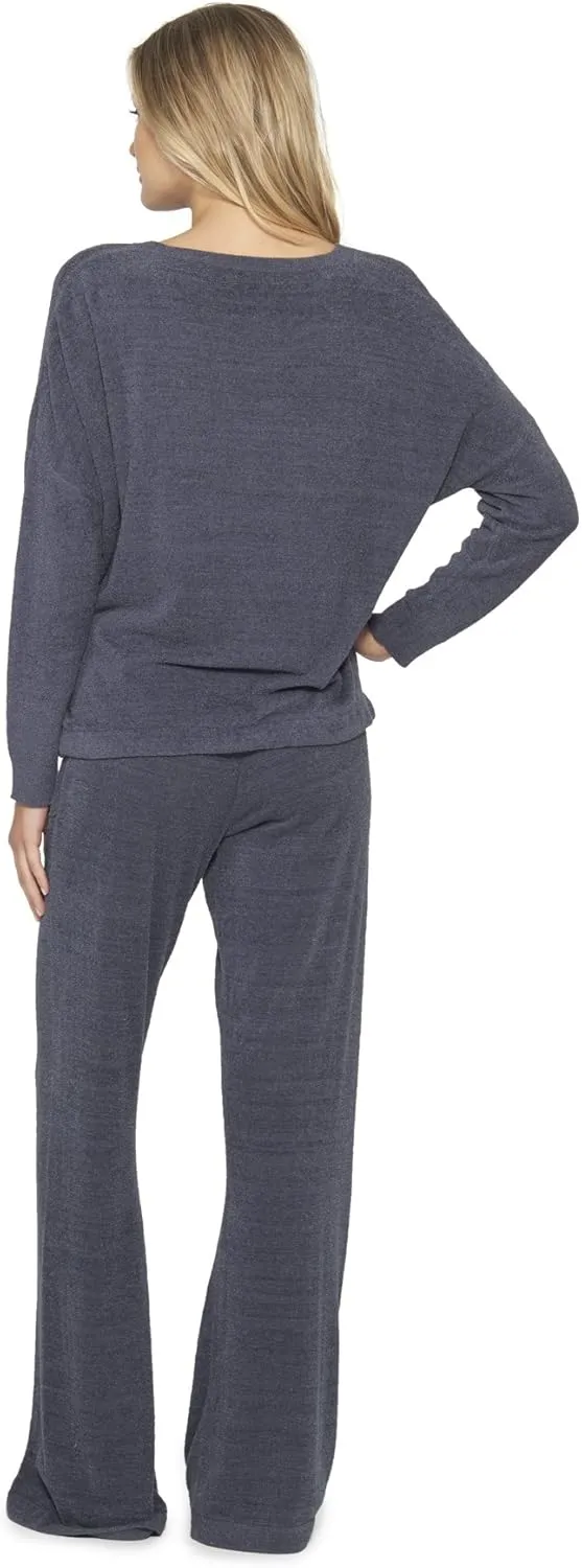 Barefoot Dreams CozyChic Ultra Lite Slouchy Pullover for Women, Ultra Soft Long Sleeve, Crew Neck Pullover