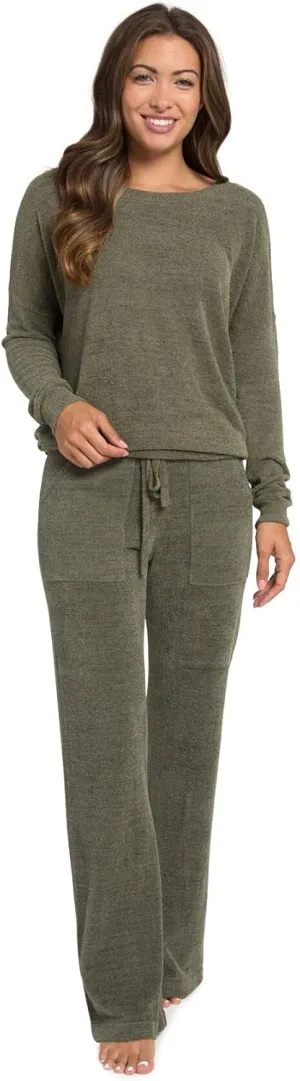 Barefoot Dreams CozyChic Ultra Lite Slouchy Pullover for Women, Ultra Soft Long Sleeve, Crew Neck Pullover