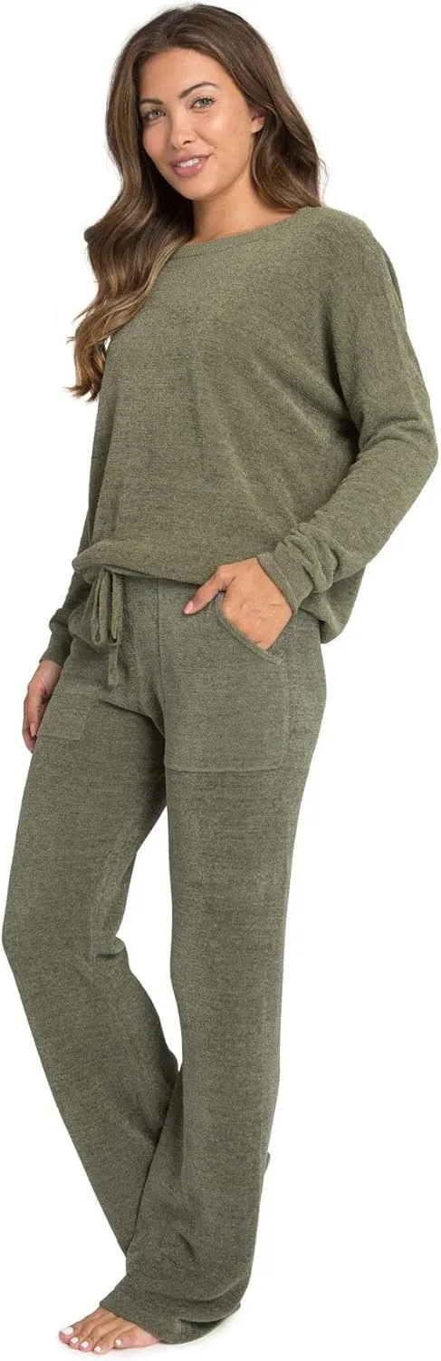 Barefoot Dreams CozyChic Ultra Lite Slouchy Pullover for Women, Ultra Soft Long Sleeve, Crew Neck Pullover