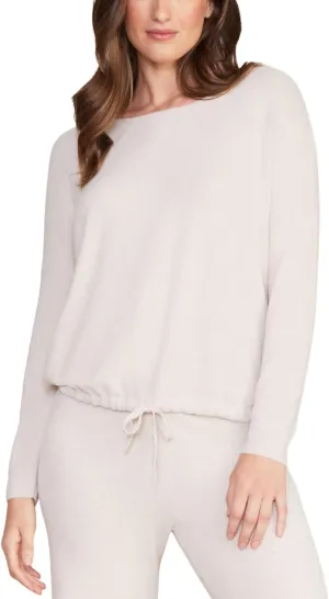 Barefoot Dreams CozyChic Ultra Lite Slouchy Pullover for Women, Ultra Soft Long Sleeve, Crew Neck Pullover