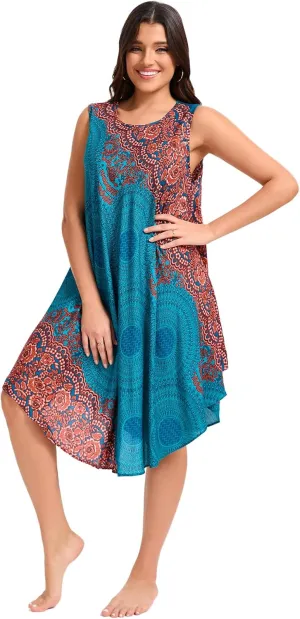 Boho Dresses for Women,Sleeveless Tank Dress Beach Vacation Outfits